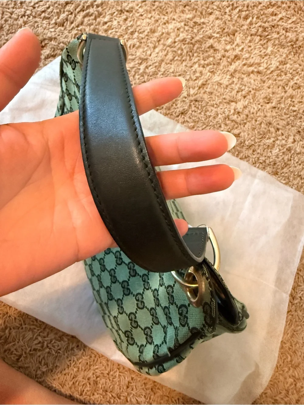Gucci Canvas Colbert Hobo Bag